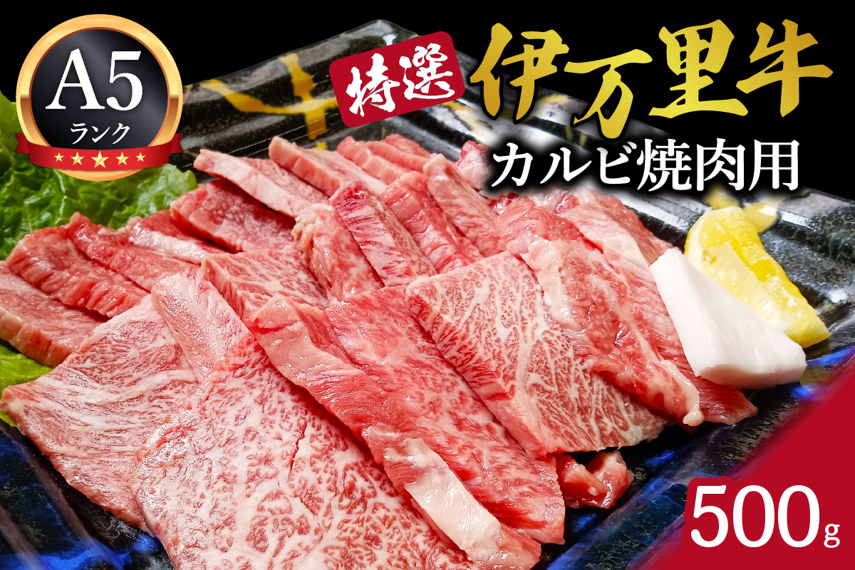 特選伊万里牛（A5）カルビ焼肉用 500g 044-J1101