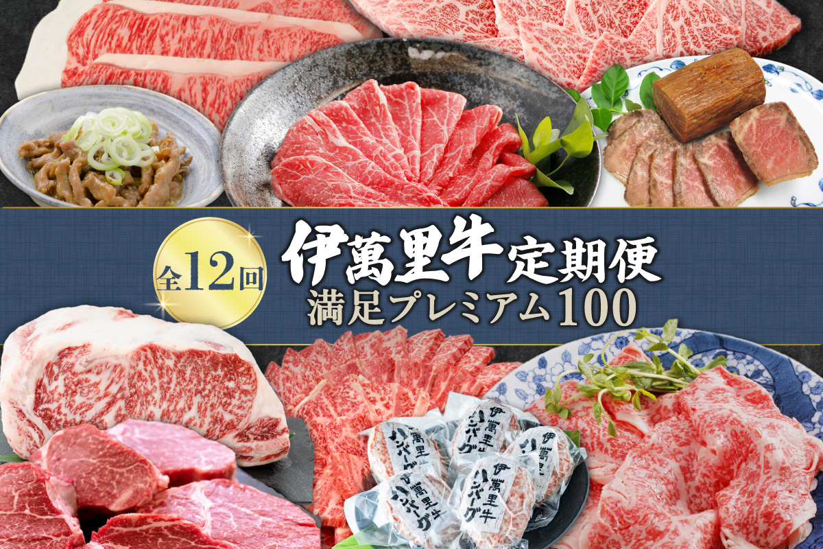 伊万里牛満足プレミアム100 定期便【12回コース】 ヒレ ステーキ 焼肉 しゃぶしゃぶ 999-J1758