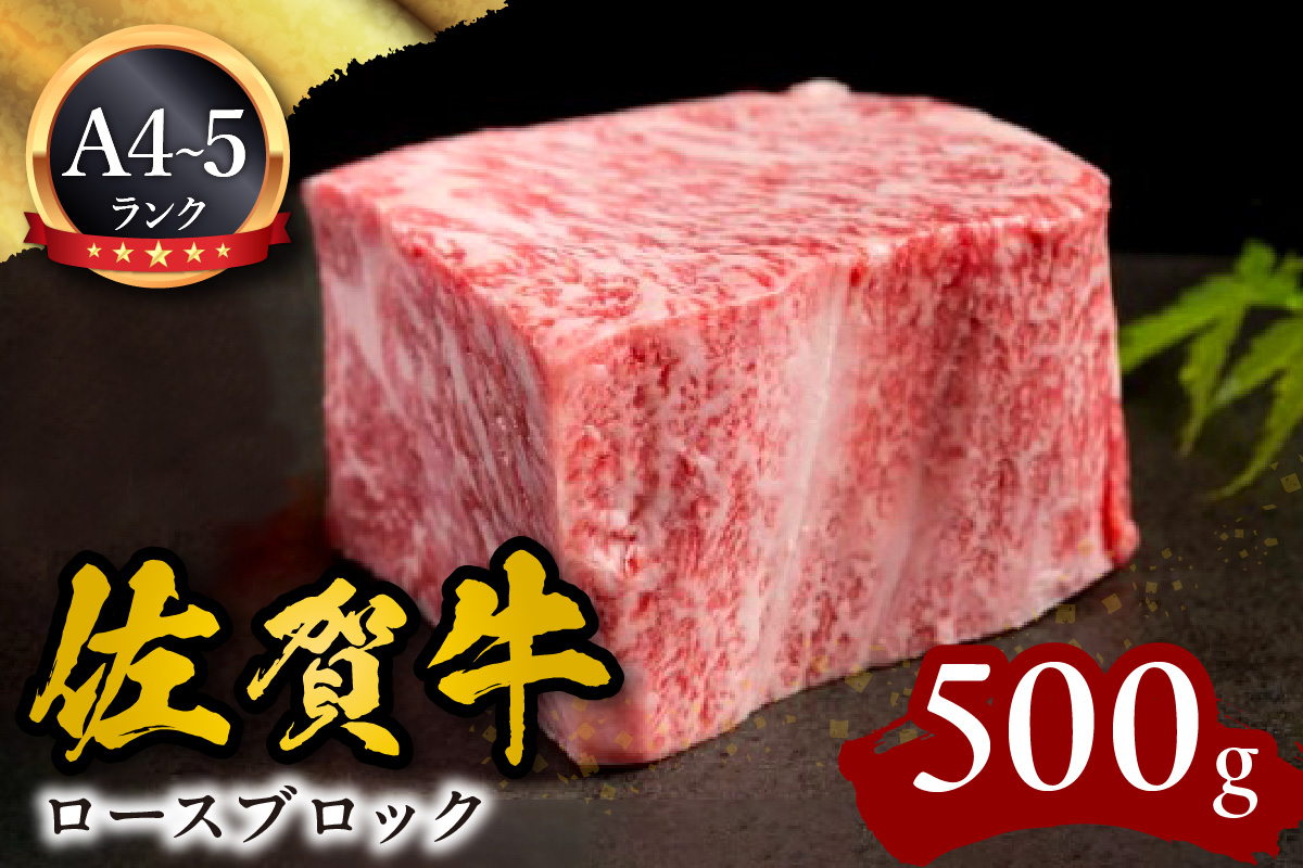 A5 A4 佐賀牛ロースブロック 500g 092-J595