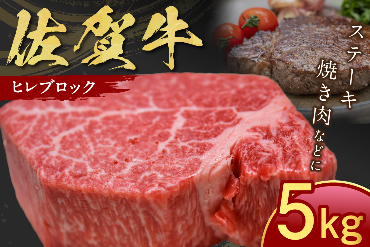 佐賀牛 ヒレ ブロック 5kg 100-J797
