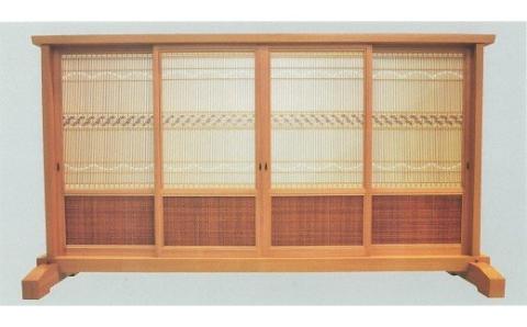 【中小企業庁長官賞受賞】組子入り障子「花輪」（カリン） 091-N032