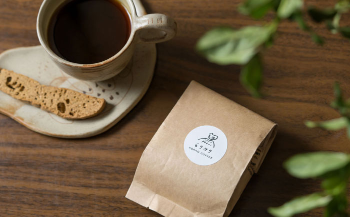 【ブレンド&甘みとほのかな苦味の中深煎り】自家焙煎 コーヒー豆 挽き 4袋入りギフトボックスセット（100g×4袋）/とのみのHOKAO COFFEE [UDV001] 挽き