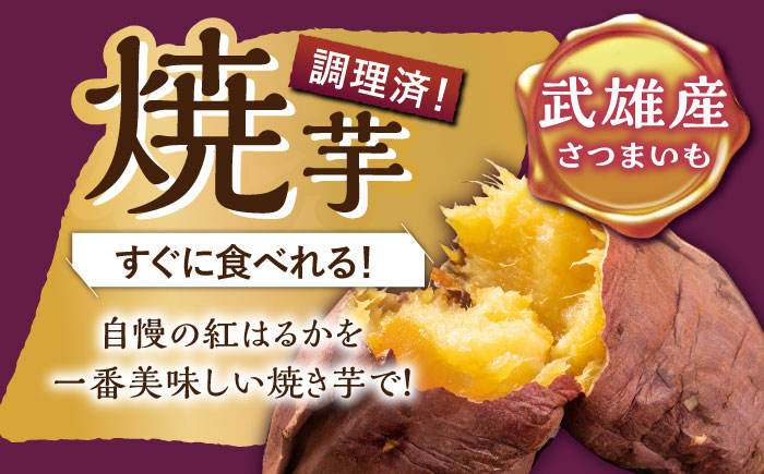 【2回定期便】佐賀県武雄市産 さつまいも 紅はるか 冷凍 焼き芋 2kg（2個入×5袋） [UDD017]