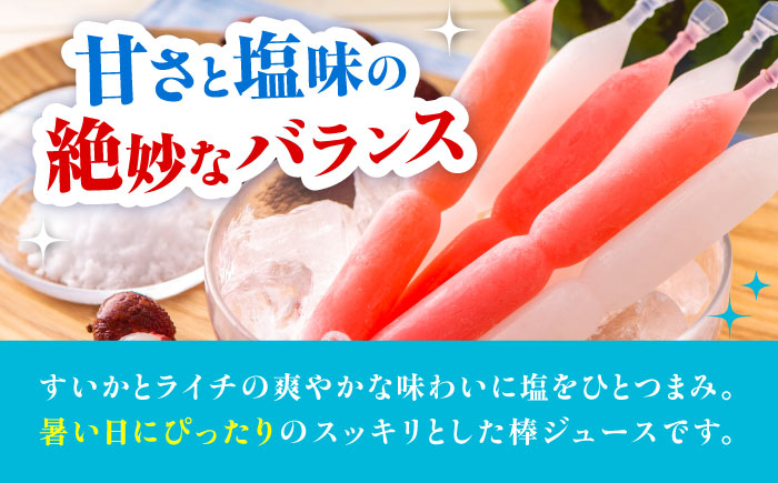 【先行予約】棒ジュース ソルティすいか＆ライチ 15袋 / 光武製菓株式会社 [UEN007] アイス 棒ジュース 棒アイス