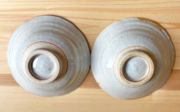 【房 空路】中深鉢 ペア（金・赤渕） [UEU006]