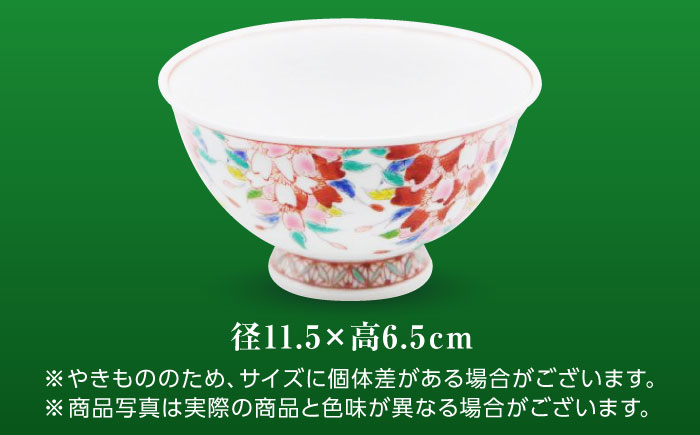 【山口政勝工房】 さくら絵飯碗(大) [UBW012] 茶碗 ご飯茶碗 お茶碗 有田焼 やきもの 磁器