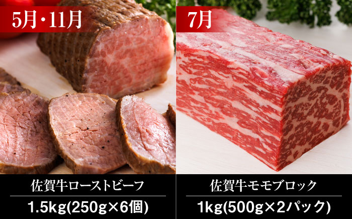 【全12回】 A5ランク 佐賀牛 最上級 プレミアム 定期便 約4-6人前 総計15.4kg 100万 /焼肉どすこい [UCC003] 最高級 牛肉 肉 ステーキ スライス ローストビーフ ヒレ