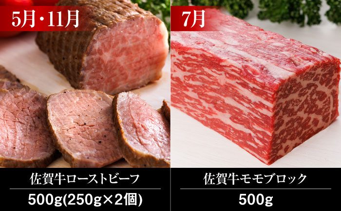 【全12回】 A5ランク 佐賀牛 霜降り 食べ比べ 定期便 約2-3人前 総計6.8kg /焼肉どすこい [UCC004] 最高級 牛肉 肉 ステーキ スライス ローストビーフ 焼肉