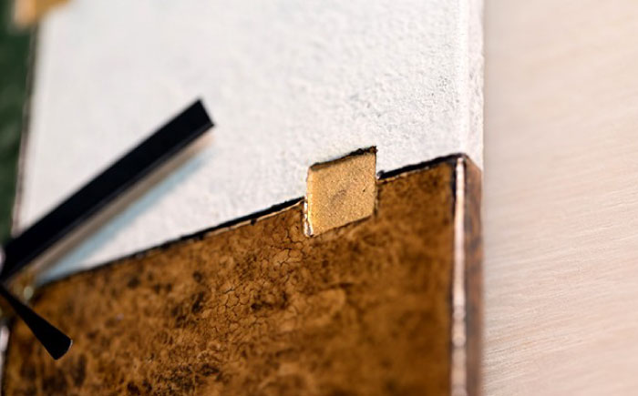 【宝寿窯】陶器ファッション壁掛時計 No.3【茶緑】 [UCN022] 時計 インテリア 雑貨 やきもの 陶磁器