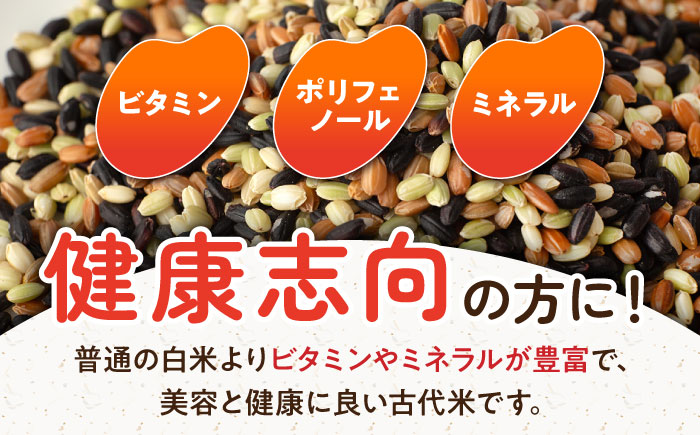 【6回定期便】自然農法で育てた 古代米 三穀米 1.2kg（300g×4袋）/永尾 忠則 [UAS015] 雑穀 雑穀米 米 お米