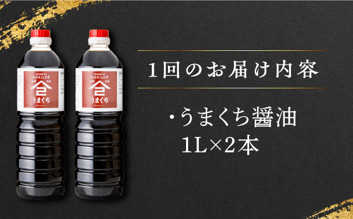 【3回定期便】なるせみそ・しょうゆ うまくち醤油 1L×2本 /角味噌醤油 [UAX032]