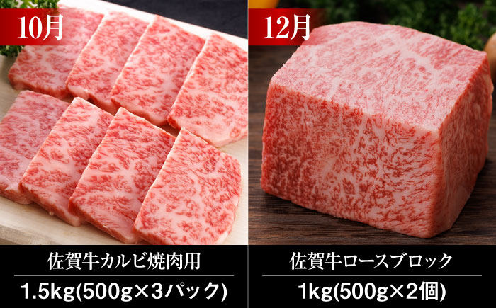 【全12回】 A5ランク 佐賀牛 最上級 プレミアム 定期便 約4-6人前 総計15.4kg 100万 /焼肉どすこい [UCC003] 最高級 牛肉 肉 ステーキ スライス ローストビーフ ヒレ