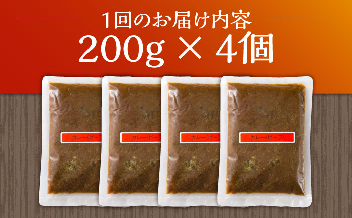 【6回定期便】薬膳スパイスビーフカレー 4食（200g×4） /自然庵 [UCQ008] カレー レトルト 牛肉 牛 ビーフ