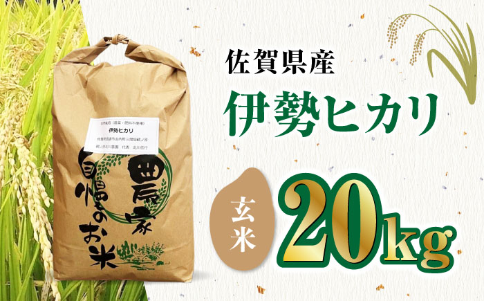 栽培期間中農薬不使用 新米 令和7年産 伊勢ヒカリ（イセヒカリ）玄米 20kg /鶴ノ原北川農園 [UDL008]
