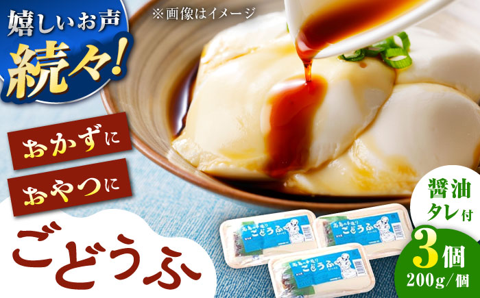 【もちっとなめらか食感】高島の手造りごどうふ（醤油タレ付）600g（200g×3）/高島豆腐店 [UAB002]
