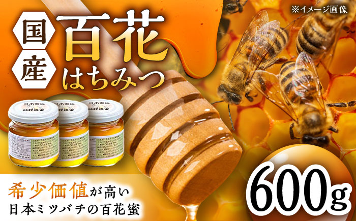 コクと味わい深い甘み】日本蜜蜂 百花 はちみつ 計600g（200g×3）純粋 ...