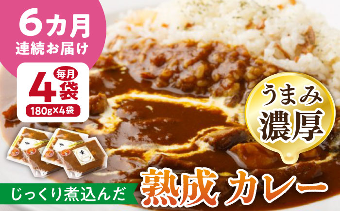 【6回定期便】プルミエ熟成カレー 180g×4袋/フレンチキッチン プルミエ [UCF010]