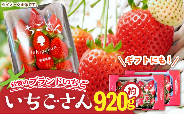 【先行予約】佐賀のブランドいちご いちごさん 約920g（約230g×4p）/中村青果店 [UDK006] いちご イチゴ 苺 果物 フルーツ