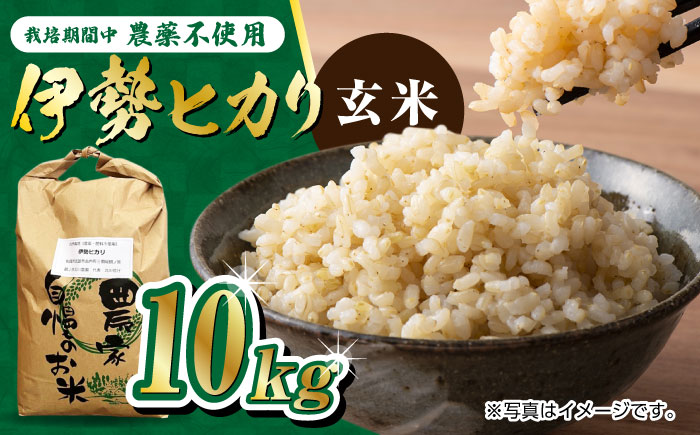 栽培期間中農薬不使用 新米 令和7年産 伊勢ヒカリ（イセヒカリ） 玄米 10kg /鶴ノ原北川農園 [UDL007]