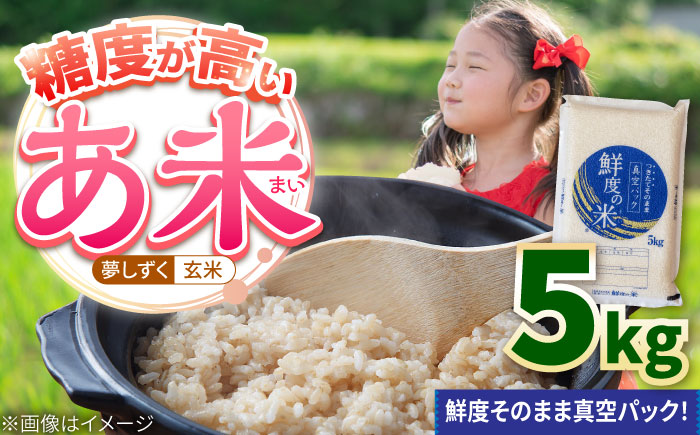 【真空パックでお届け】あ米（あまい）夢しずく 玄米 5kg /有限会社イッツデモ [UDZ003]