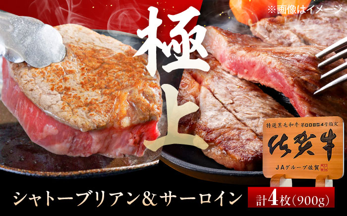 佐賀牛 シャトーブリアン・サーロインステーキセット 計900g [UEM063]