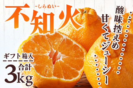 【先行予約】不知火（ギフト箱入り）３kg　B-741