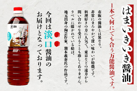 山口醤油醸造所 こだわりの 淡口醤油 1L×6本  B-618 淡口醤油 1L×6本