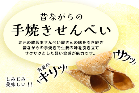 鹿島名菓　生姜入り　巻きせんべい　鹿島福祉作業所　B-727