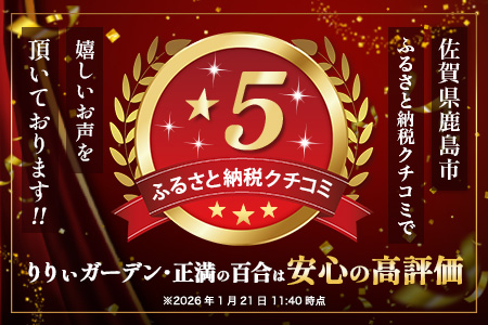 【生産者直送】高レビュー5.0 幸せと笑顔を届けるオリエンタルリリィ ユリ 百合 花 切り花 フラワー 艶やか 美しい 華やか 可憐 鮮やか 長持ち 強い 有機肥料 自然 人気 ラッピング プレゼント 贈り物 贈答 佐賀県 鹿島市 送料無料 B-313