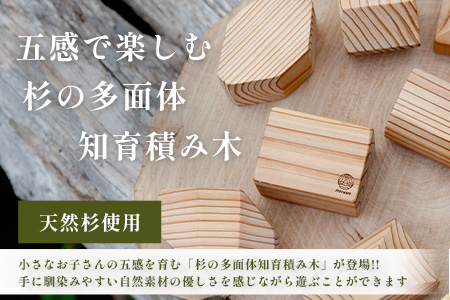 五感で楽しむー杉の多面体知育積み木｜佐賀県産 杉材使用 ｜木製 おしゃれ インテリア ｜ナチュラルな木のぬくもり｜ B-878
