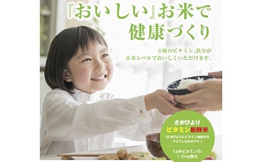 D-128 ビタミン新鮮米２kg６か月定期便（鹿島市産さがびよりビタミン補給米入り）