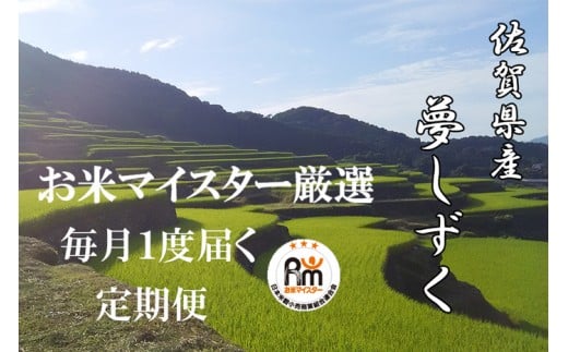 V-14 《12ヶ月毎月お届け》鹿島市産夢しずく　玄米２０ｋｇ定期便