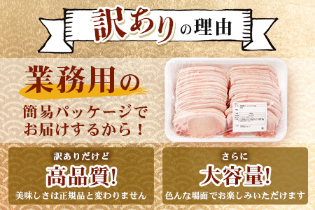 【こだわりのブランド豚】芳寿豚 ロース 2mm 薄切り しゃぶしゃぶ用（生姜焼き）1kg×2P 合計2kg 豚肉 業務用 訳あり わけあり ワケアリ うす切り C-111