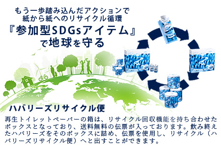 HAVARY’S（ハバリーズ）紙パックナチュラルウォーター【セット販売】330ml×12本＆再生トイレットペーパー12ロール入りリサイクルBOX