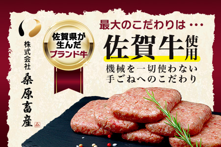 佐賀牛 手ごねハンバーグ 110g×6個【合計660g】牛肉 手ごね ハンバーグ 惣菜 E-164