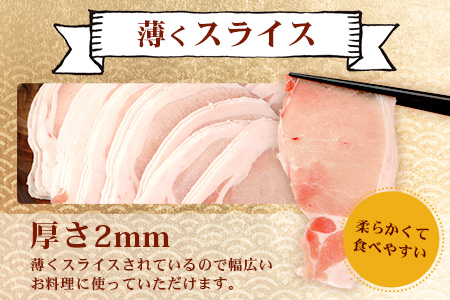 【こだわりのブランド豚】芳寿豚 ロース 2mm 薄切り しゃぶしゃぶ用（生姜焼き）1kg×2P 合計2kg 豚肉 業務用 訳あり わけあり ワケアリ うす切り C-111