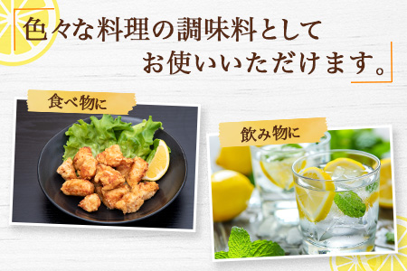 【2025年2月頃から配送】無添加100％国産レモン果汁2本セット A-19