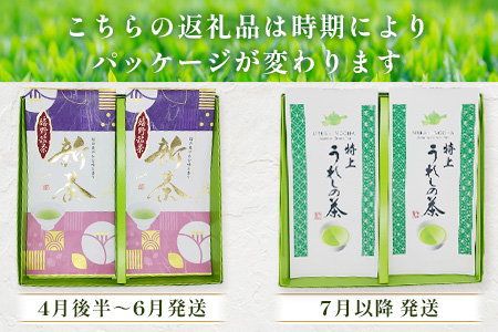 佐賀県産  うれしの茶 特上玉緑茶 100g×2本  詰め合わせ 美味しいお茶を贈り物に ご自宅用にもおススメ 嬉野茶 緑茶 日本茶 リーフ 茶葉 B-751