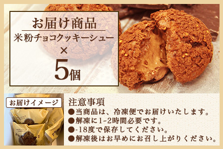 AA-26　お米のチョコシュークリーム　５個入り【バレンタイン・ホワイトデー対応可】