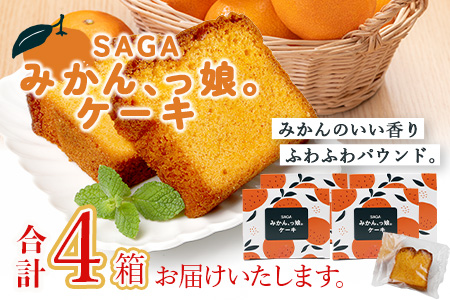 SAGAみかん、っ娘。ケーキ 4箱（合計16個入り）B-860