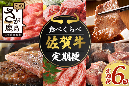 【初回は1月スタート】【定期便6回】佐賀牛 食べ比べ 定期便 6ヶ月 6ヵ月 焼肉 焼き肉 すきやき すき焼き しゃぶしゃぶ サイコロステーキ ステーキ I-29