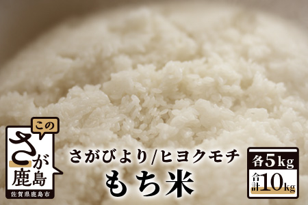 B-463 佐賀県産さがびより・ヒヨクモチ（もち米）白米１０kg（５kg×2種）