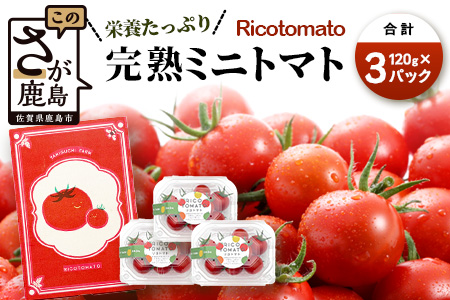 【先行予約】完熟ミニトマト 【少量パック】 120gx3p　たにぐちファーム 完熟ミニトマト 360g とりこになるトマト 野菜 とまと トマト リコピン 佐賀産 佐賀県 鹿島市　A-212 完熟ミニトマト 【少量パック】 120gx3p
