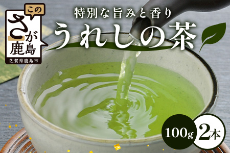 佐賀県産  うれしの茶 100g×2本  美味しいお茶を贈り物に ご自宅用にもおススメ 嬉野茶 緑茶 日本茶 リーフ 茶葉  B-750