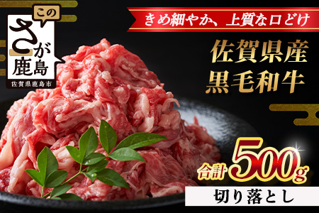 【配送月指定対応可】佐賀県産 黒毛和牛 切り落とし 500g B-862 牛肉 お肉 すき焼き すきやき しゃぶしゃぶ 切り落し 切落し 切りおとし