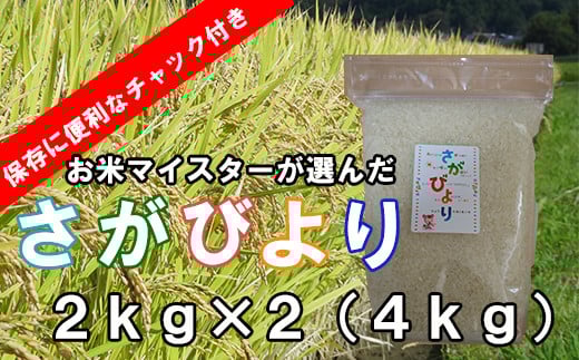 A-148【１等米限定 令和５年産】鹿島市産厳選さがびより 白米 ４kg（２kg×２袋）