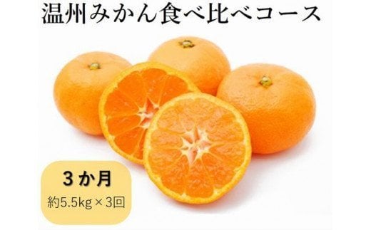 E-70  【先行予約】 平倉果樹園みかん食べ比べコース（毎月1回約5.5kg×３ヶ月お届け） ふるさと納税 みかん 定期 ミカン フルーツ 果物 くだもの 極早生 ゆら 早生 根域制限栽培 蜜柑 送料無料【10月～12月まで毎月下旬頃お届け予定】