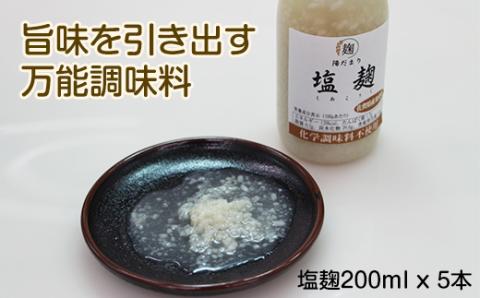 旨味を引き出す塩麹5本セット 発酵食品 伝統食品 そよかぜ