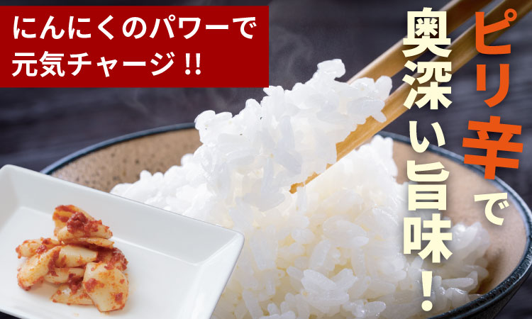 発芽ニンニクのピり辛キムチ漬け（3パック）健康志向 無臭  にんにく 社会福祉 臭いが少ない ニンニク