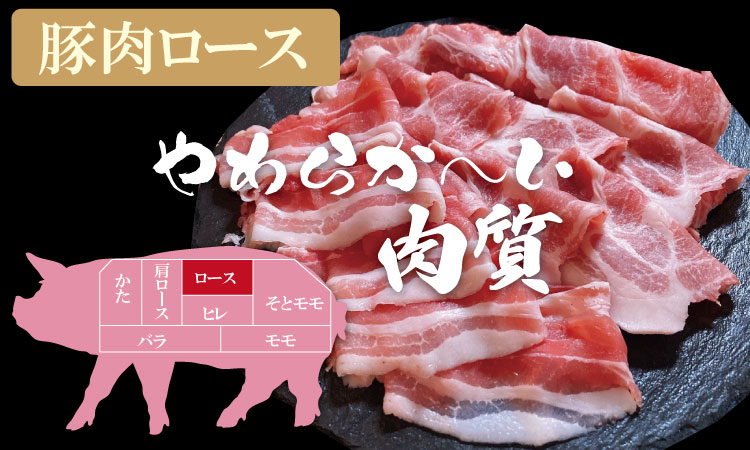 佐賀県産肥前さくらポークローススライスしゃぶしゃぶ用1.3kg  潮風F